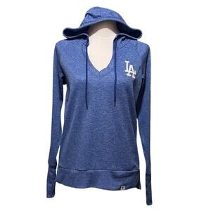 Los Angeles Dodgers Women's Waffle Knit Pullover Hoodie, Size Medium